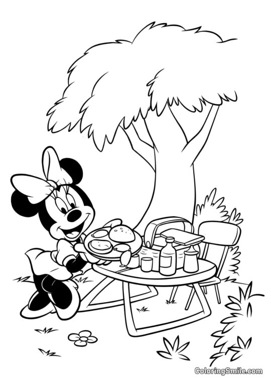 Minnie al picnic Minnie al picnic - Pagina da Colorare