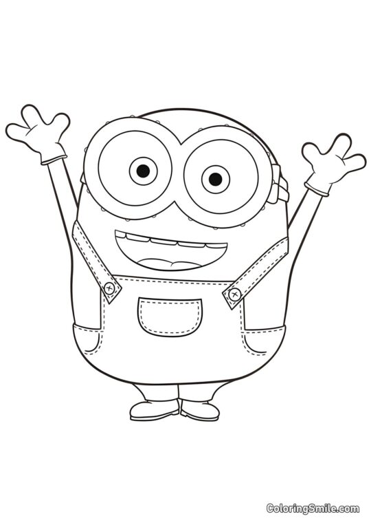 Minion Bob Felice - Pagina da Colorare