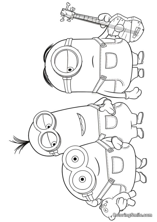 Kevin, Stuart e Bob - Pagina da Colorare