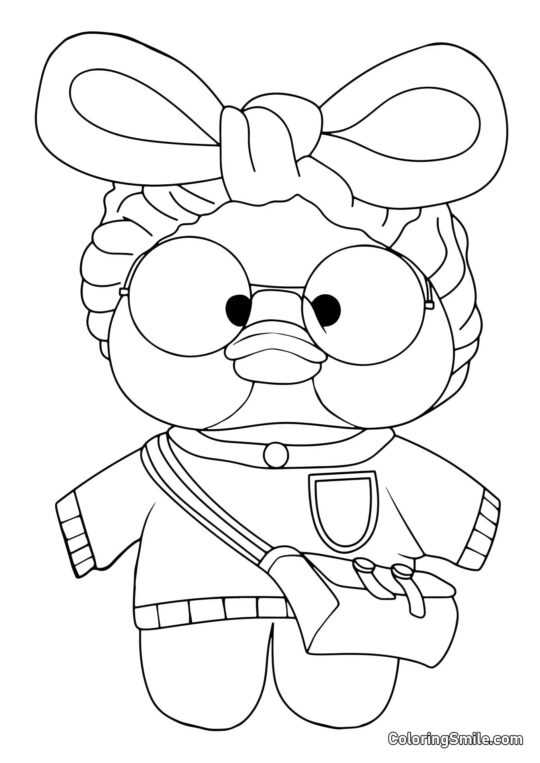 Lalafanfan Anatra con bel fiocco Lalafanfan Anatra con bel fiocco - Pagina da Colorare