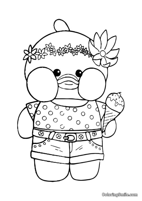 Lalafanfan con gelato Lalafanfan con gelato - Pagina da Colorare