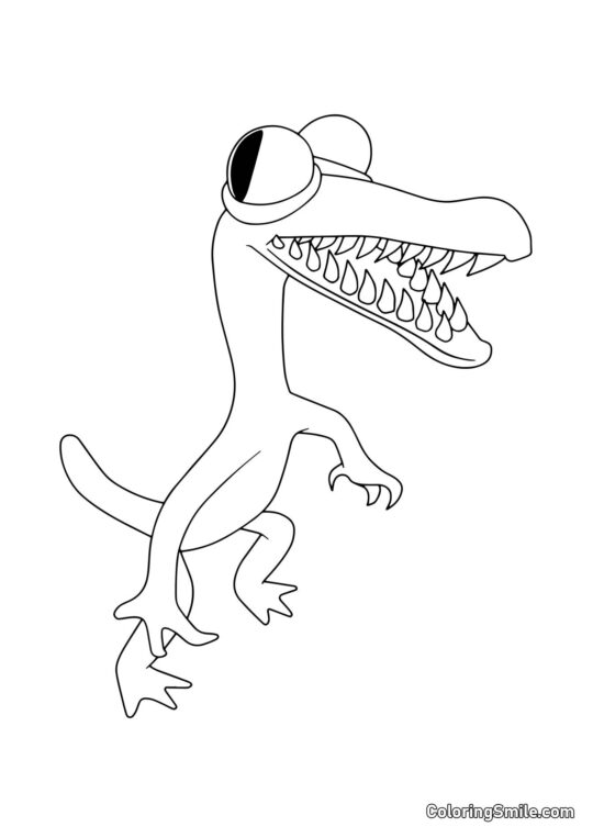 Arancione dentato di Rainbow Friends Arancione dentato di Rainbow Friends - Pagina da Colorare