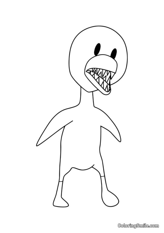 Pulcino giallo di Rainbow Friends Pulcino giallo di Rainbow Friends - Pagina da Colorare