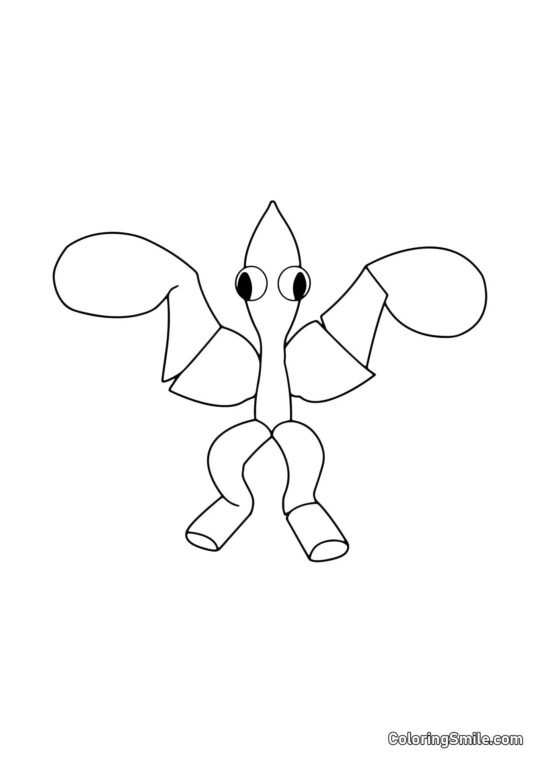 Blu chiaro di Rainbow Friends Blu chiaro di Rainbow Friends - Pagina da Colorare