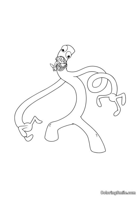 Verde di Rainbow Friends Verde di Rainbow Friends - Pagina da Colorare