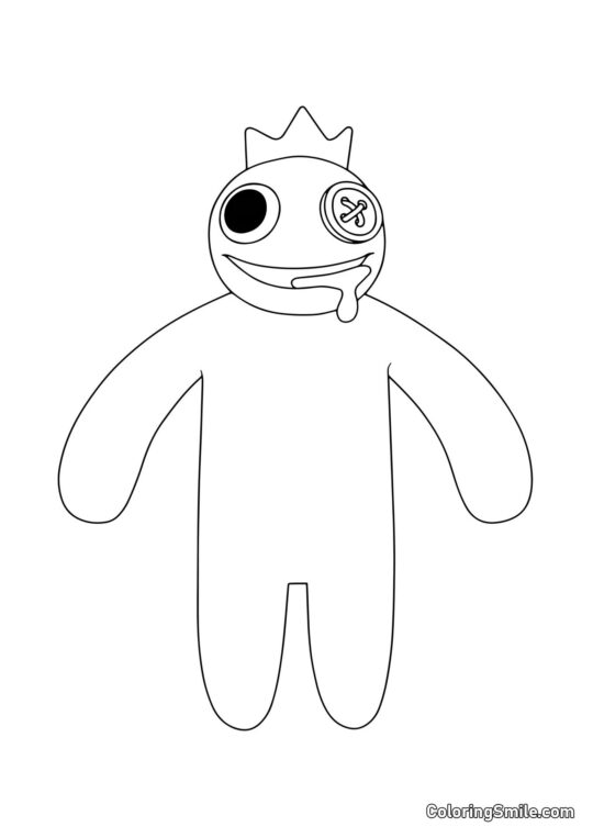 Blu di Rainbow Friends Blu di Rainbow Friends - Pagina da Colorare