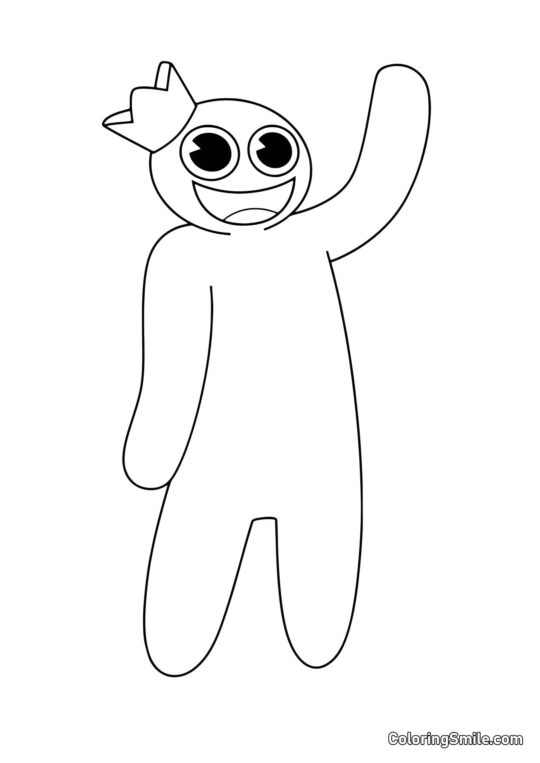 Blu saluta Blu saluta - Pagina da Colorare