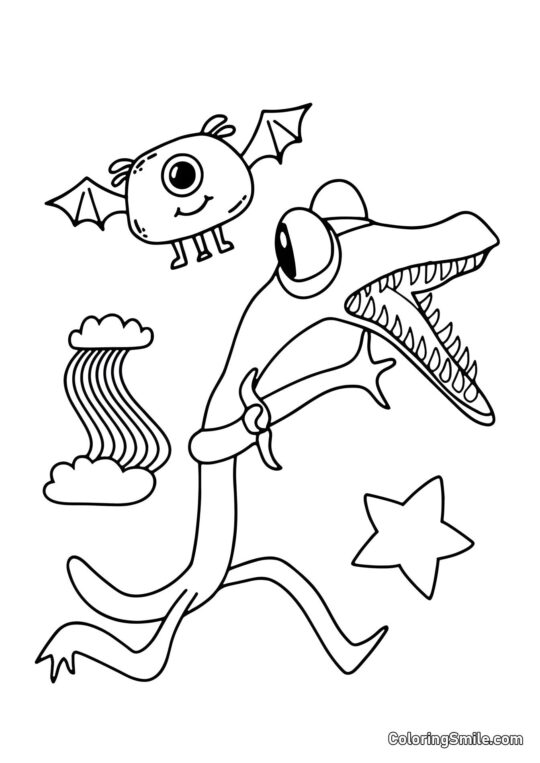 Amico arancione corre in panico Amico arancione corre in panico - Pagina da Colorare