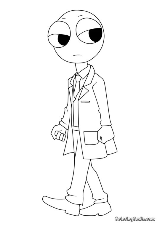 Rosso astuto di Rainbow Friends Rosso astuto di Rainbow Friends - Pagina da Colorare