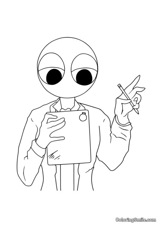 Rosso con una matita Rosso con una matita - Pagina da Colorare