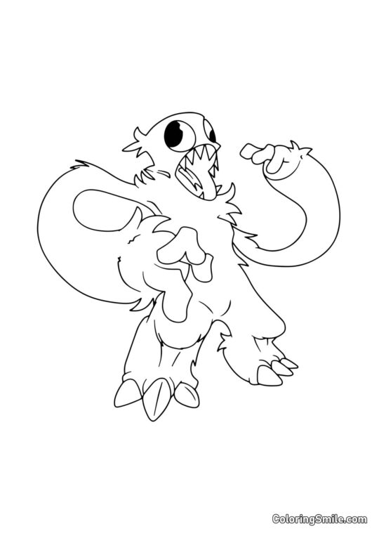 Verde infuriato di Rainbow Friends Verde infuriato di Rainbow Friends - Pagina da Colorare