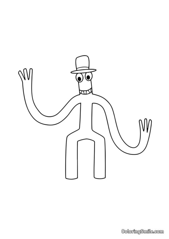 Verde con un cappello Verde con un cappello - Pagina da Colorare