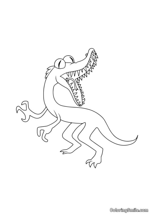 Arancione pazzo di Rainbow Friends Arancione pazzo di Rainbow Friends - Pagina da Colorare