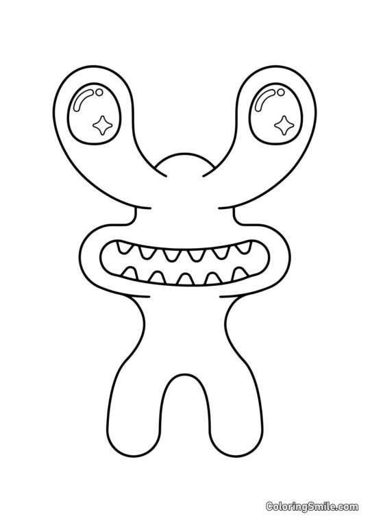 Kawaii Rosa di Rainbow Friends Kawaii Rosa di Rainbow Friends - Pagina da Colorare