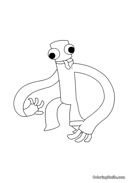 Verde tira fuori la lingua Verde tira fuori la lingua - Pagina da Colorare