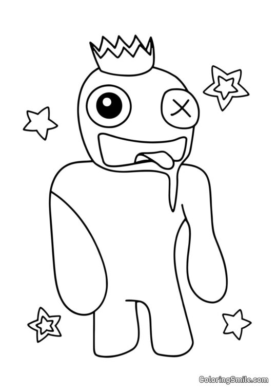 Amico arcobaleno blu Amico arcobaleno blu - Pagina da Colorare