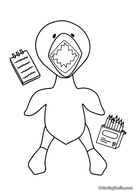 Amico giallo intelligente Amico giallo intelligente - Pagina da Colorare