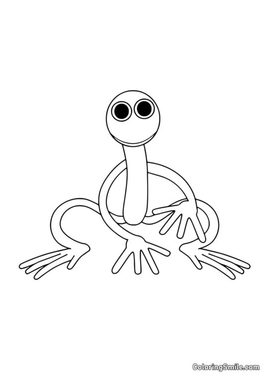 Rainbow Friends Viola seduto Rainbow Friends Viola seduto - Pagina da Colorare