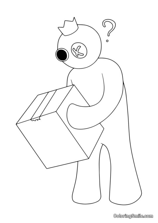 Blu e scatola Blu e scatola - Pagina da Colorare