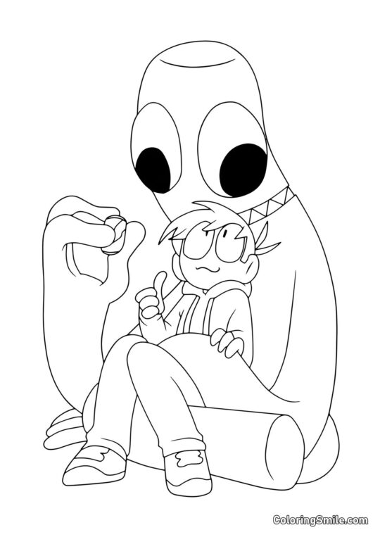 Il giocatore dà da mangiare a Verde Il giocatore dà da mangiare a Verde - Pagina da Colorare