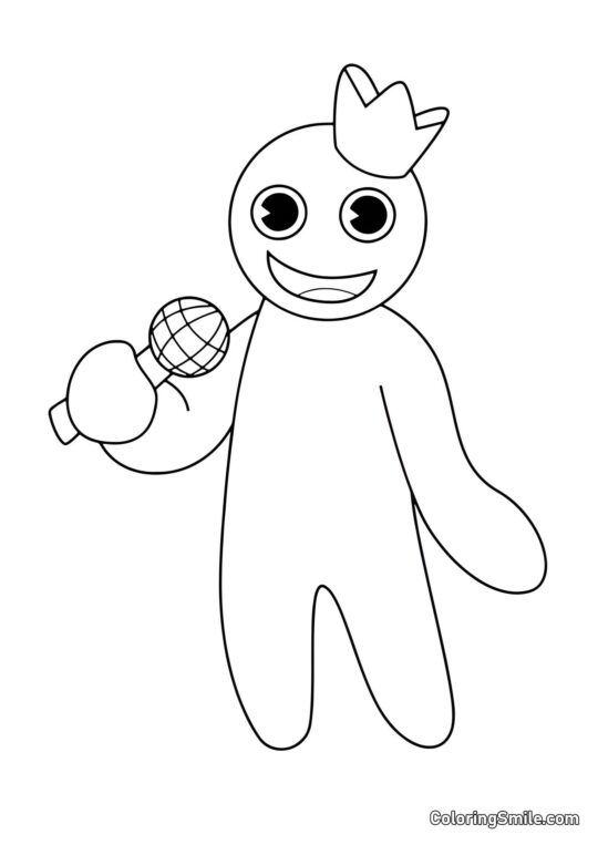 Blu con un microfono Blu con un microfono - Pagina da Colorare