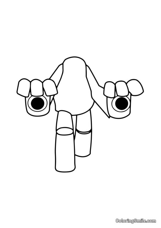 Bianco di Rainbow Friends Bianco di Rainbow Friends - Pagina da Colorare