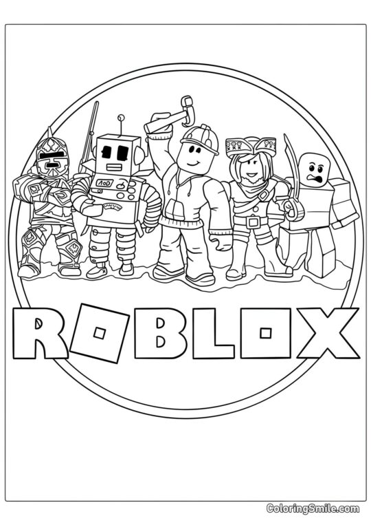 Logo Roblox Logo Roblox - Pagina da Colorare