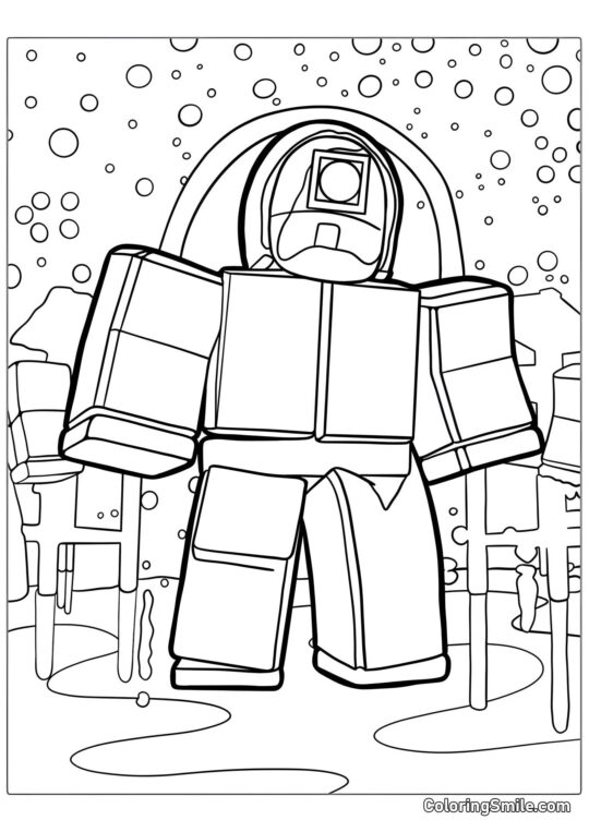 Gioco del Calamaro in Roblox Gioco del Calamaro in Roblox - Pagina da Colorare