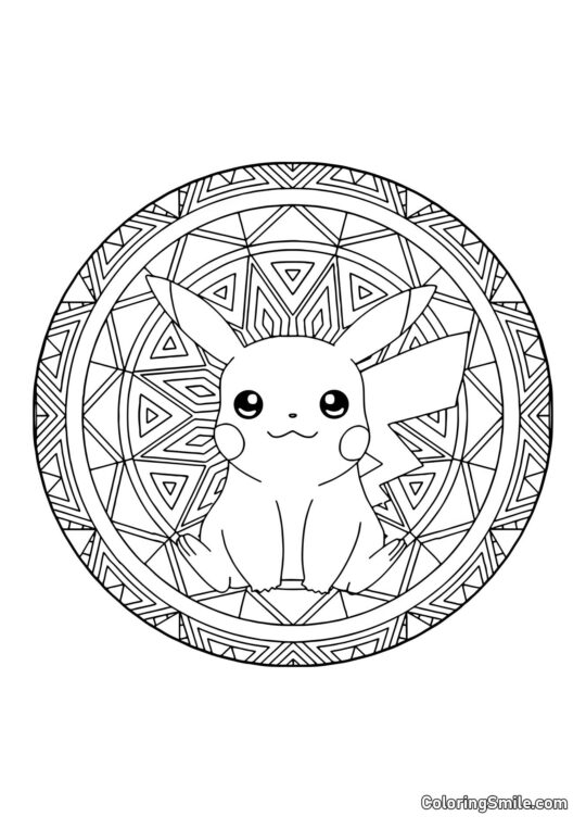 Pikachu Mandala - Pagina da Colorare
