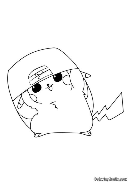 Pikachu Rapper - Pagina da Colorare