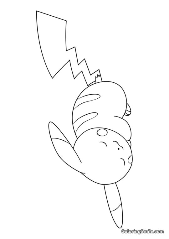 Pikachu che Dorme Dolcemente - Pagina da Colorare