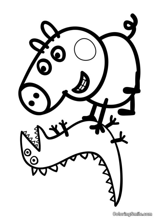 George e il Dinosauro George e il Dinosauro - Pagina da Colorare