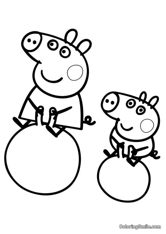 Peppa e George Peppa e George - Pagina da Colorare