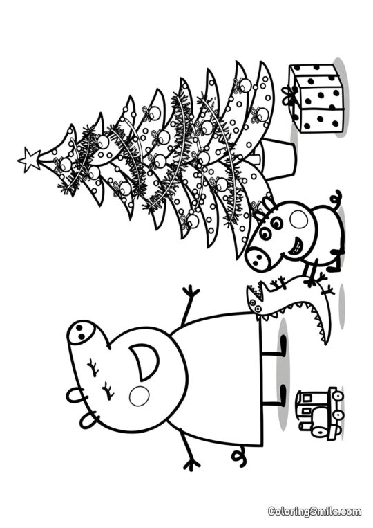 Peppa a Capodanno Peppa a Capodanno - Pagina da Colorare