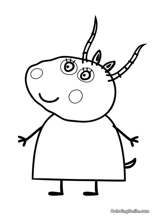 Signora Gazella Signora Gazella - Pagina da Colorare