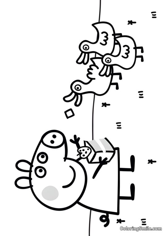 Peppa e la Crostata Peppa e la Crostata - Pagina da Colorare