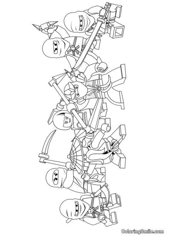 Tutti Ninjago Tutti Ninjago - Pagina da Colorare