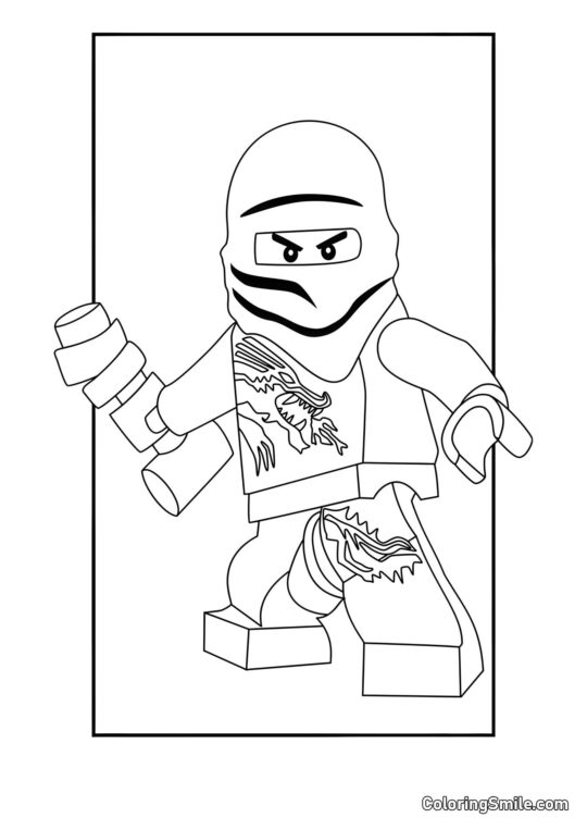 Ninjago Zane Ninjago Zane - Pagina da Colorare