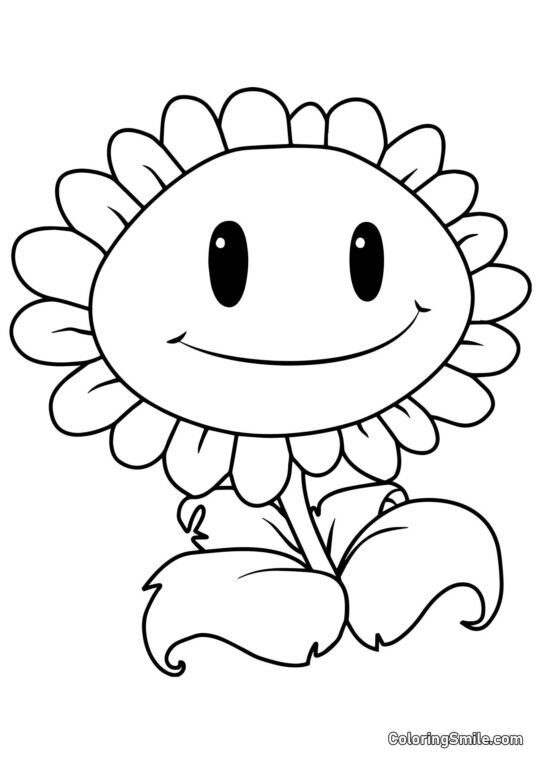 Girasole Gigante di Plants vs. Zombies Girasole Gigante di Plants vs. Zombies - Pagina da Colorare