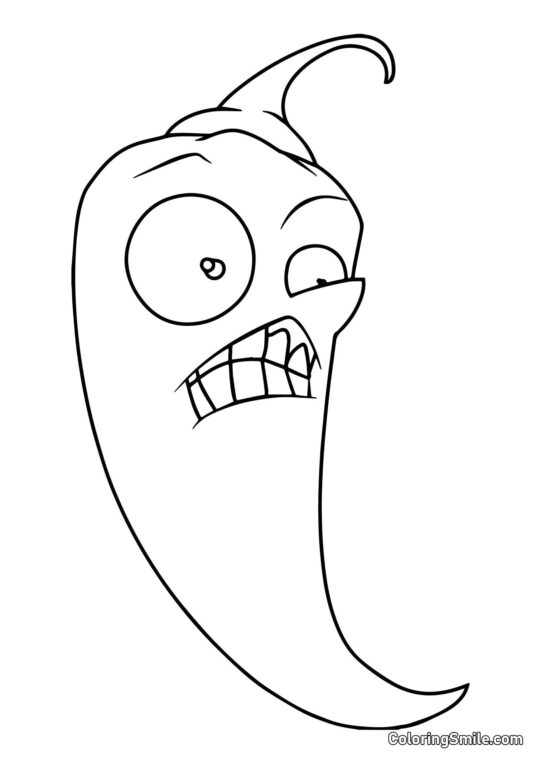 Jalapeno di Plants vs. Zombies Jalapeno di Plants vs. Zombies - Pagina da Colorare