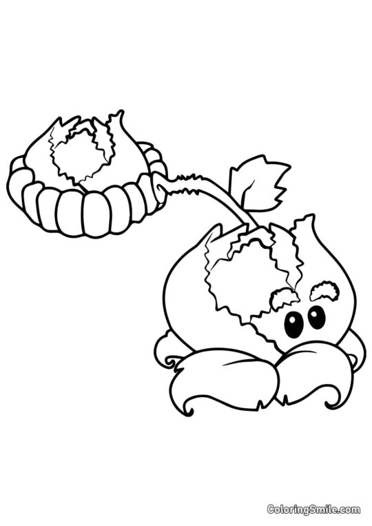 Cavolo-pult di Plants vs. Zombies Cavolo-pult di Plants vs. Zombies - Pagina da Colorare
