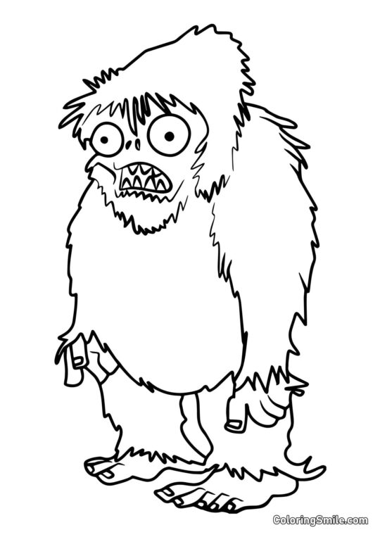 Zombie Yeti Zombie Yeti - Pagina da Colorare