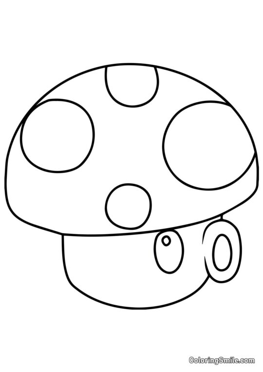 Puff-shroom di Plants vs. Zombies Puff-shroom di Plants vs. Zombies - Pagina da Colorare