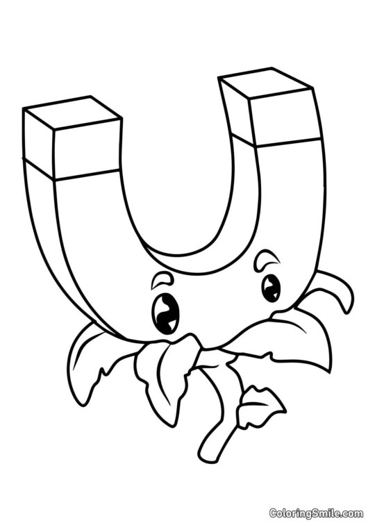 Magnete d’Oro di Plants vs. Zombies Magnete d’Oro di Plants vs. Zombies - Pagina da Colorare