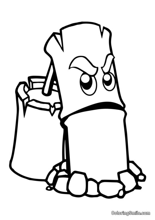 Bamboo Spara di Plants vs. Zombies Bamboo Spara di Plants vs. Zombies - Pagina da Colorare