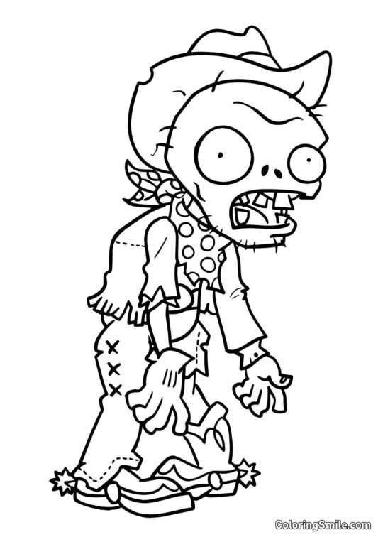 Zombie Cowboy Zombie Cowboy - Pagina da Colorare