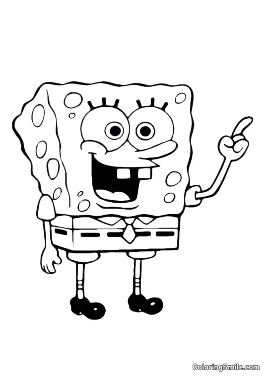 Wow, SpongeBob - Pagina da Colorare