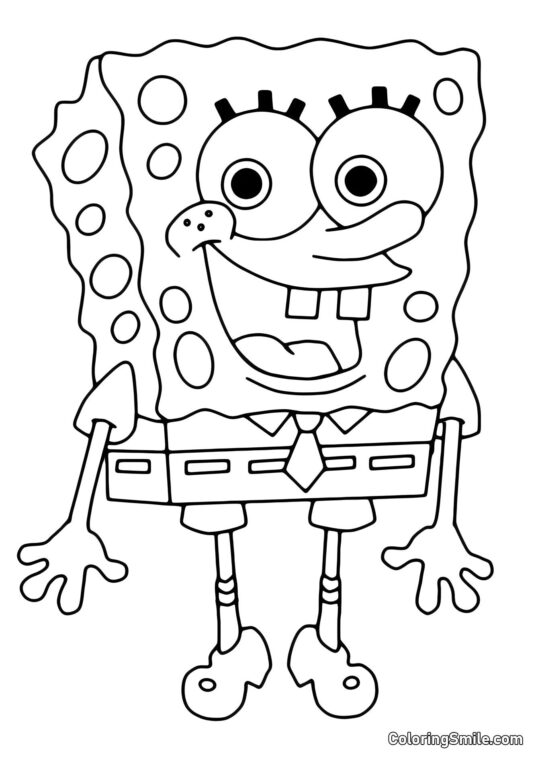 SpongeBob SquarePants arrabbiato - Pagina da Colorare