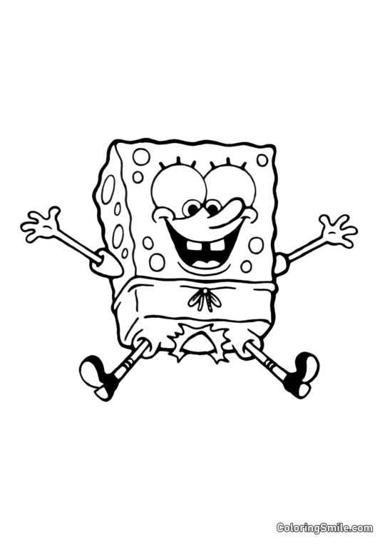 SpongeBob felice - Pagina da Colorare