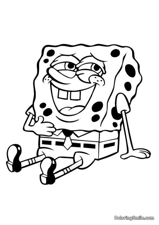 SpongeBob che ride - Pagina da Colorare